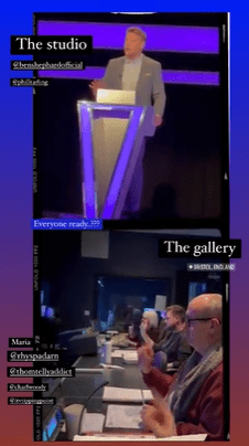 The clip appears to show the crew communicating in a secret code