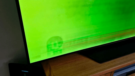 Can you spot the logo on the TV screen?
