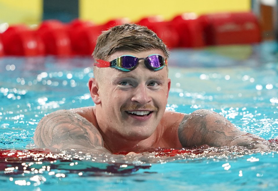 Adam is also an Olympic swimmer