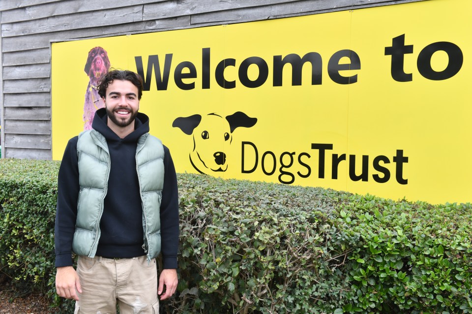 Love Island winner Sammy Root visited the Dogs Trust Harefield West London