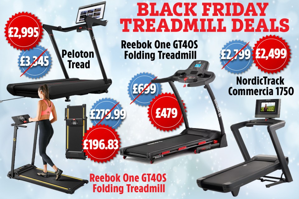 a black friday treadmill deal includes reebok one gt40s folding treadmill