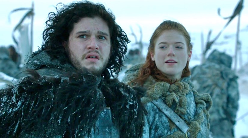 Kit and Rose alongside each other in their roles in Game of Thrones
