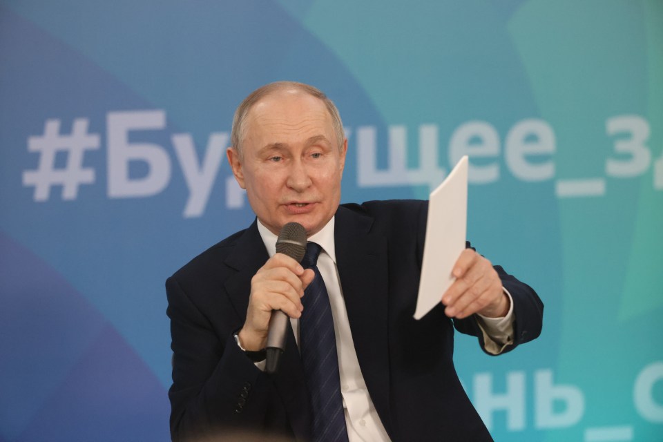 President Putin dropped in on his most westerly region in the Baltics today for alleged 'economic' reasons