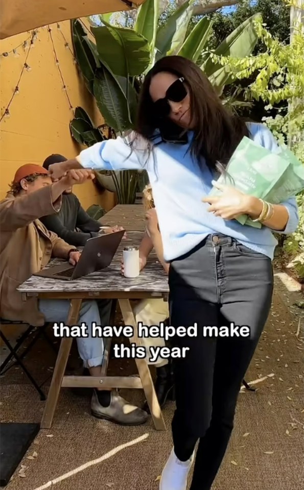 Meghan briefly appeared in a coffee brand advert for a friend's company