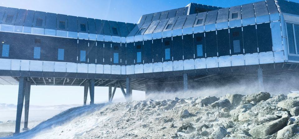 The mammoth base can house as many as 80 people year-round