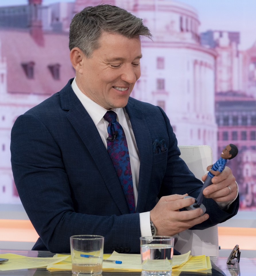 Ben was presented with a mini Andi Peters figurine