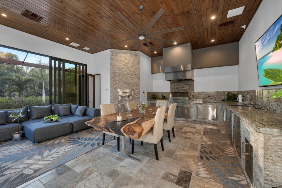 Stunning kitchen combined with a living area