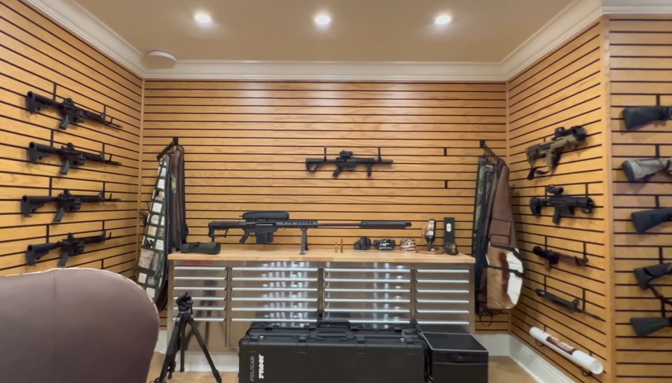 The gun-filled safe room makes it the perfect home for the apocalypse