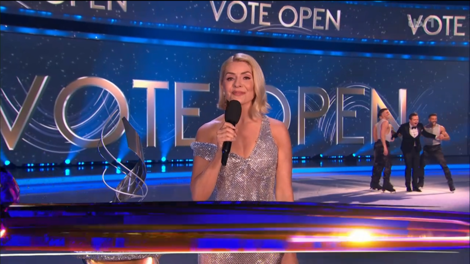 He almost fell as Holly Willoughby moved the show along