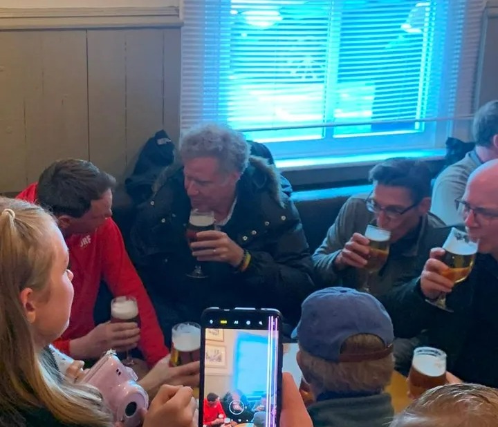 Hollywood star Will Ferrell has joined fans for a beer at The Turf, too