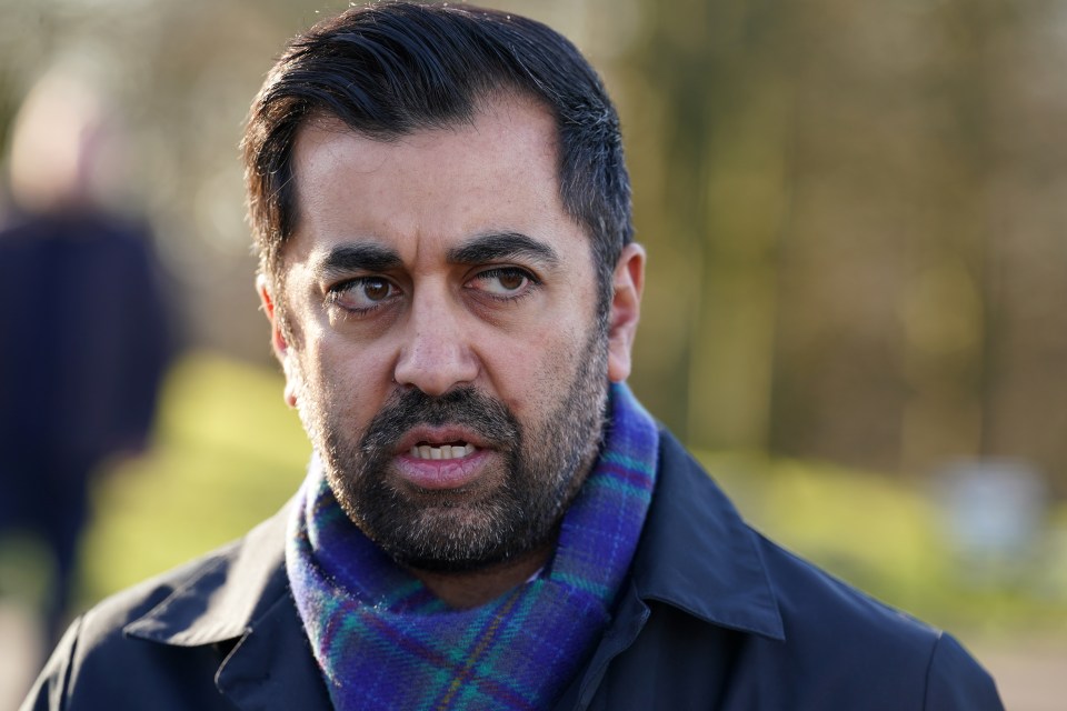 Scotland's First Minister Humza Yousaf at the Lord Roberts Monument in Kelvingrove Park, Glasgow, to call on people across Scotland to vote SNP to Exit Brexit. Picture date: Monday February 26, 2024. PA Photo. See PA story POLITICS SNP. Photo credit should read: Andrew Milligan/PA Wire