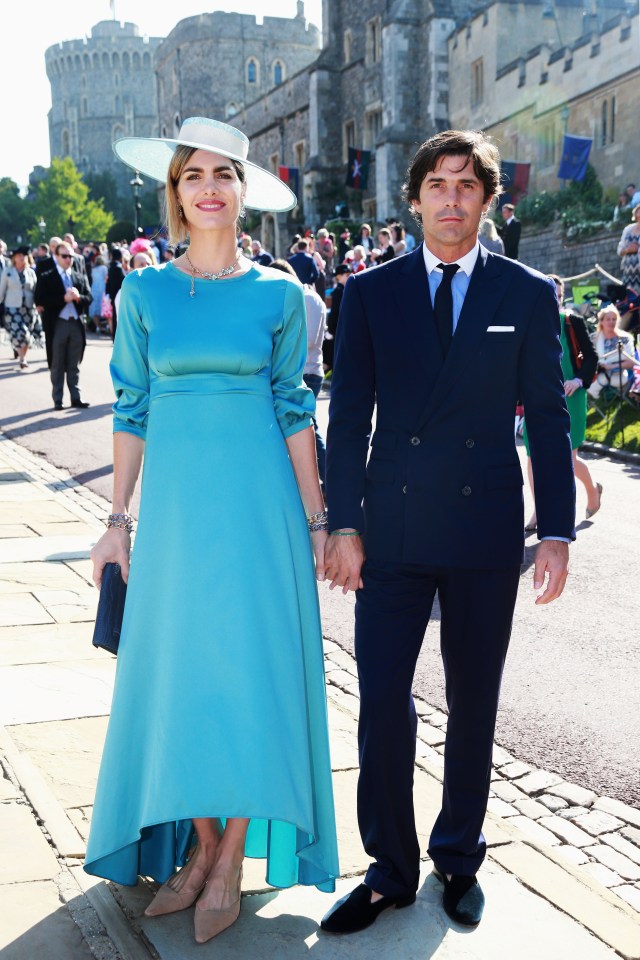 WINDSOR, ENGLAND - MAY 19: (L-R) Delfina Blaquier and Nacho Figueras arrive at the wedding of Prince Harry to Ms Meghan Markle at St George's Chapel, Windsor Castle on May 19, 2018 in Windsor, England. (Photo by Chris Jackson/Getty Images)