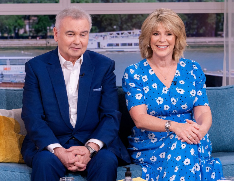 Editorial use only Mandatory Credit: Photo by Ken McKay/ITV/REX (12343184m) Eamonn Holmes, Ruth Langsford 'This Morning' TV show, London, UK - 20 Aug 2021 Actor