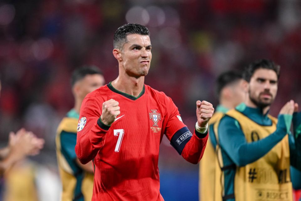 LEIPZIG, GERMANY - JUNE 18: Cristiano Ronaldo of Portugal gestures after the UEFA EURO 2024 group stage match between Portugal and Czechia at Football Stadium Leipzig on June 18, 2024 in Leipzig, Germany. (Photo by Harry Langer/DeFodi Images via Getty Images)