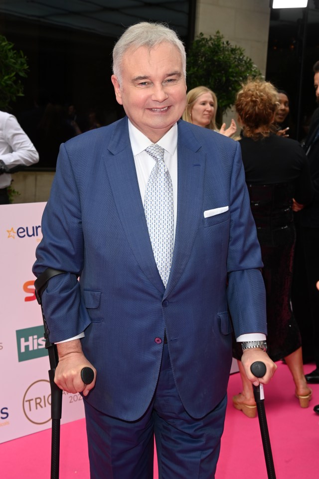 Eamonn with walking sticks at The TRIC Awards 2023 in June
