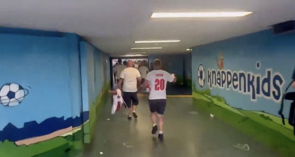 Fans ran back into the stadium and fumed as they missed Bellingham's goal in Gelsenkirchen