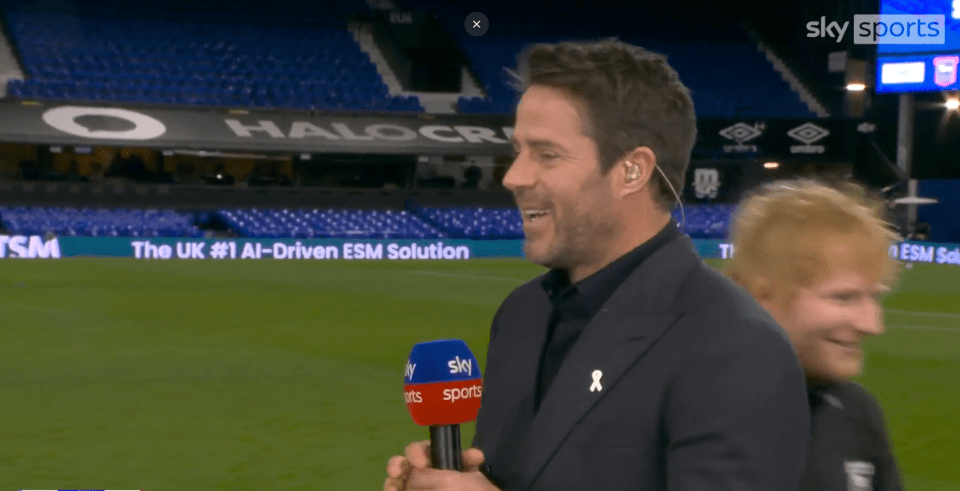 But he was politely told by Redknapp to move out of shot during the Amorim interview