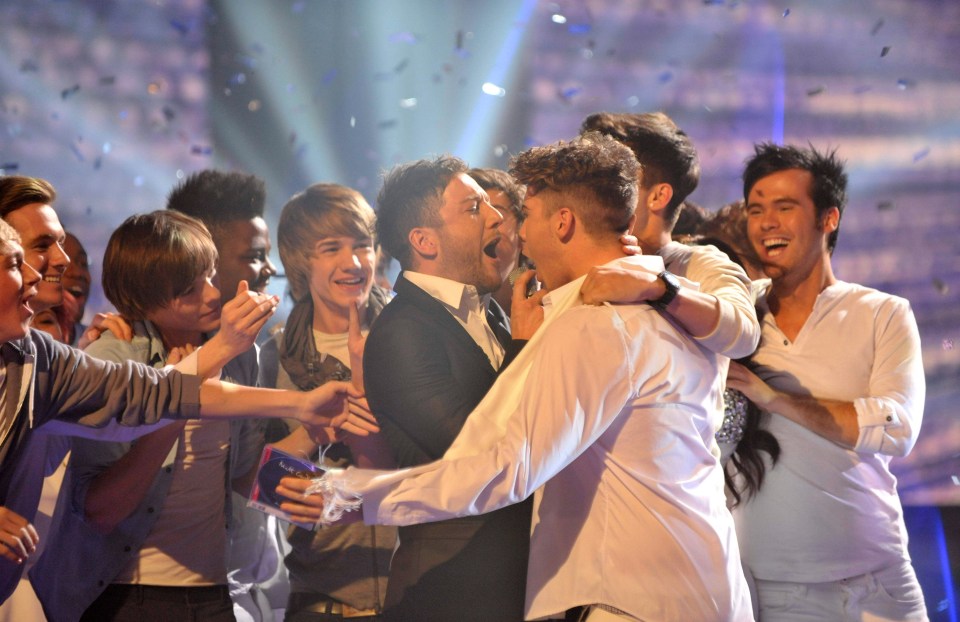 Matt Cardle, One Direction, and other contestants on The X Factor.