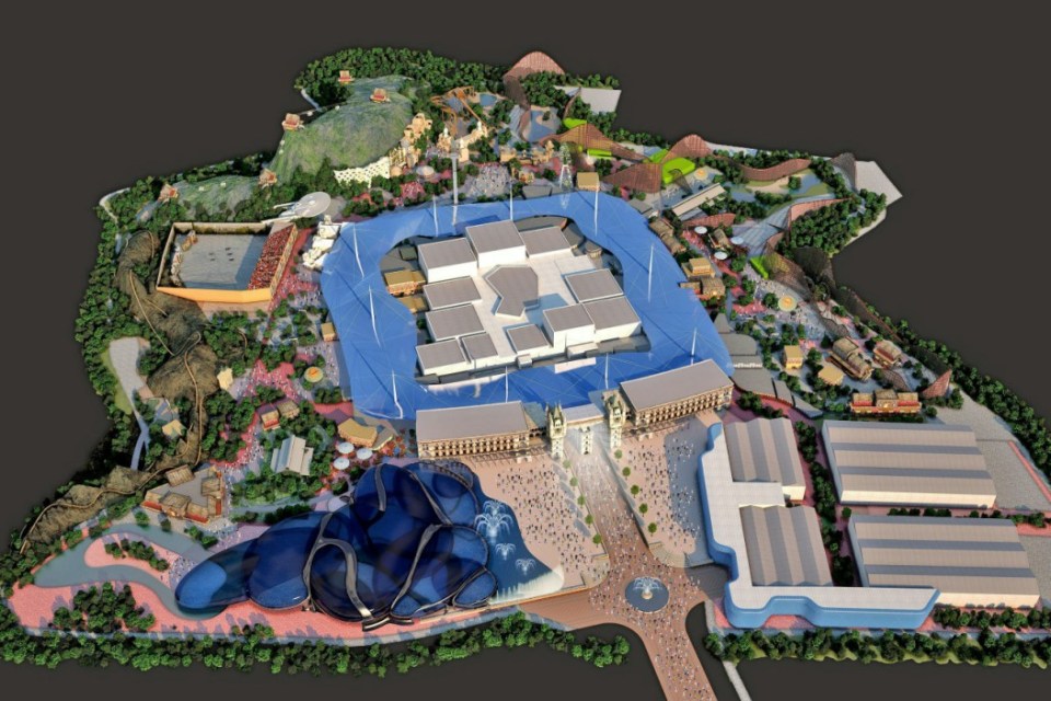 A previously issued visual prepared for the Hollywood-styled fairground to rival Disneyland which was once planned for Kent. Paramount has since pulled out of the deal. CPhoto released December 29 2024. The company behind a proposed multi-billion pound theme park dubbed the 'Dartford Disneyland' is being taken to court by Hollywood studio Paramount. London Resort Company Holdings (LRCH) had hoped to build the controversial attraction on the 372-acre Swanscombe Peninsula near Dartford, Kent. First announced back in 2012, the huge park was envisioned to feature rollercoasters, water parks, hotels and live entertainment venues and would have been at least three times the size of any other theme park in the UK. However, after various planning snags and racking up debts of £100m, the proposed park now faces a battle to stay alive..