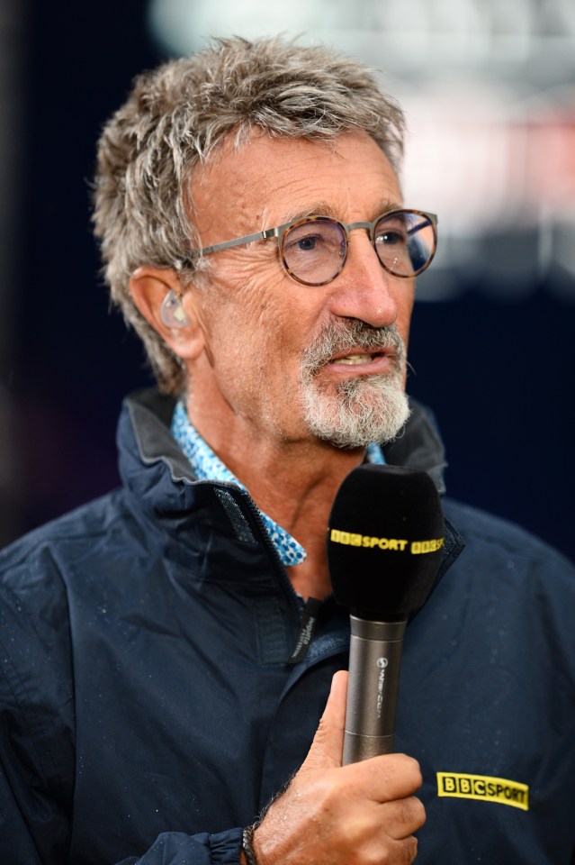 Eddie Jordan, BBC Formula One pundit, speaking into a microphone.