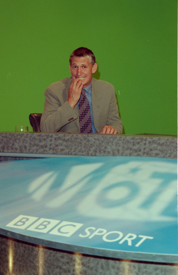 Trevor Brooking on the BBC Sport set.