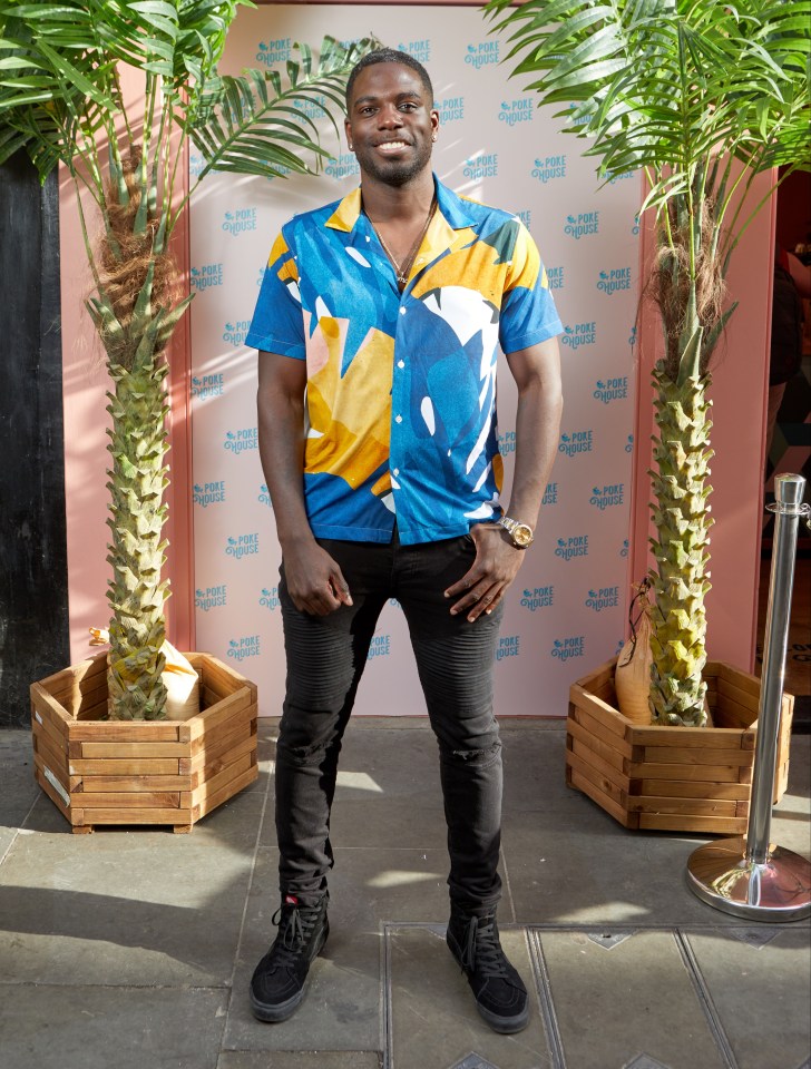 Marcel Somerville, Love Island contestant, at a Poke House event.