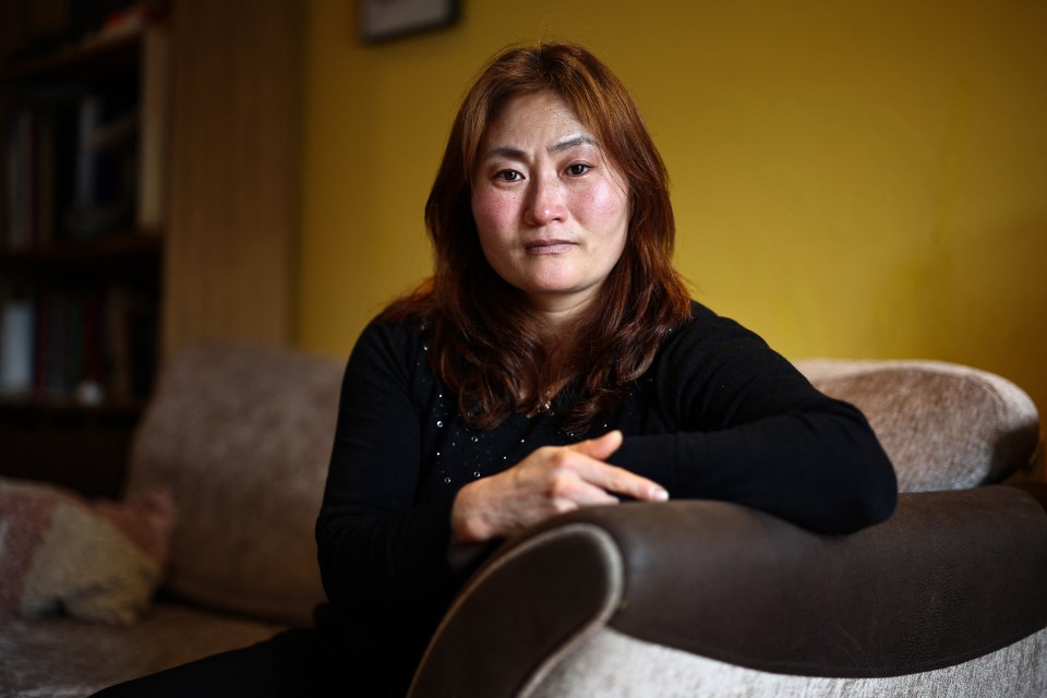 Kim Kyu-li, sister of a North Korean defector, in her London home.