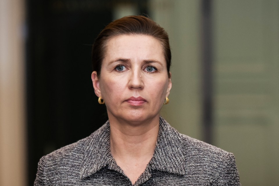 Portrait of Mette Frederiksen.