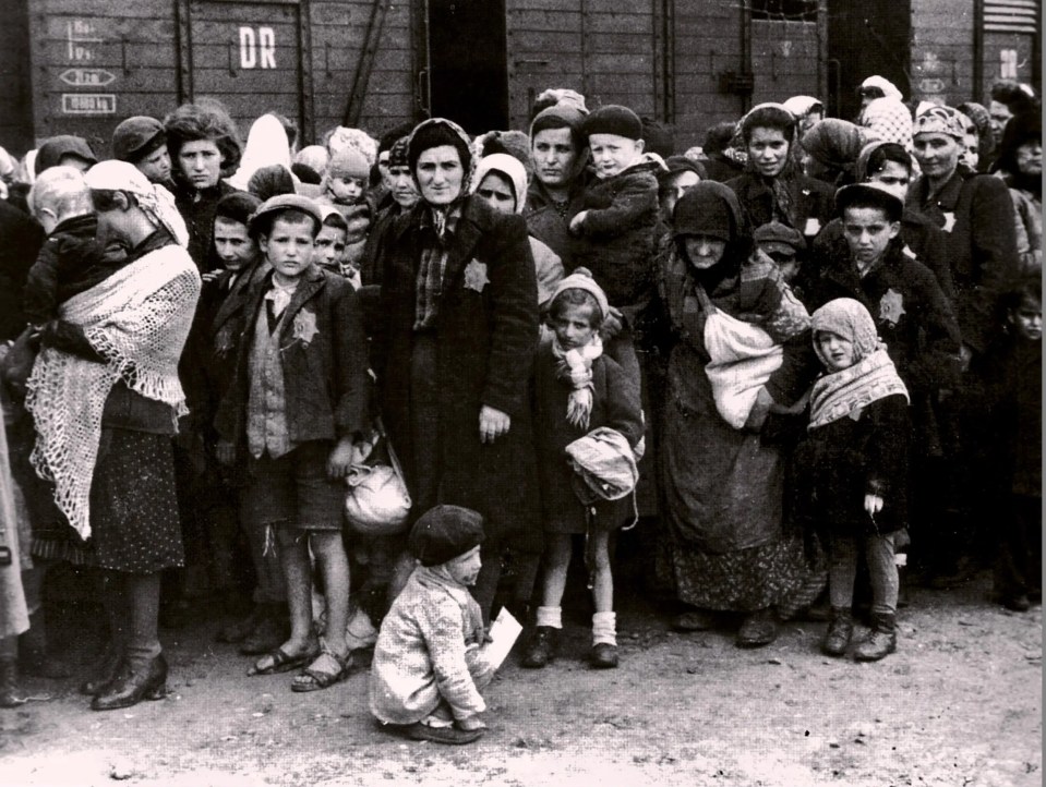 Hungarian Jews at Auschwitz, 1944.