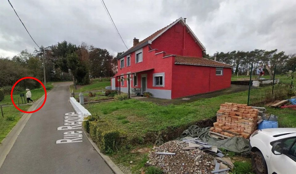 A red house on Rue Renge where an elderly woman was found using Google Maps.