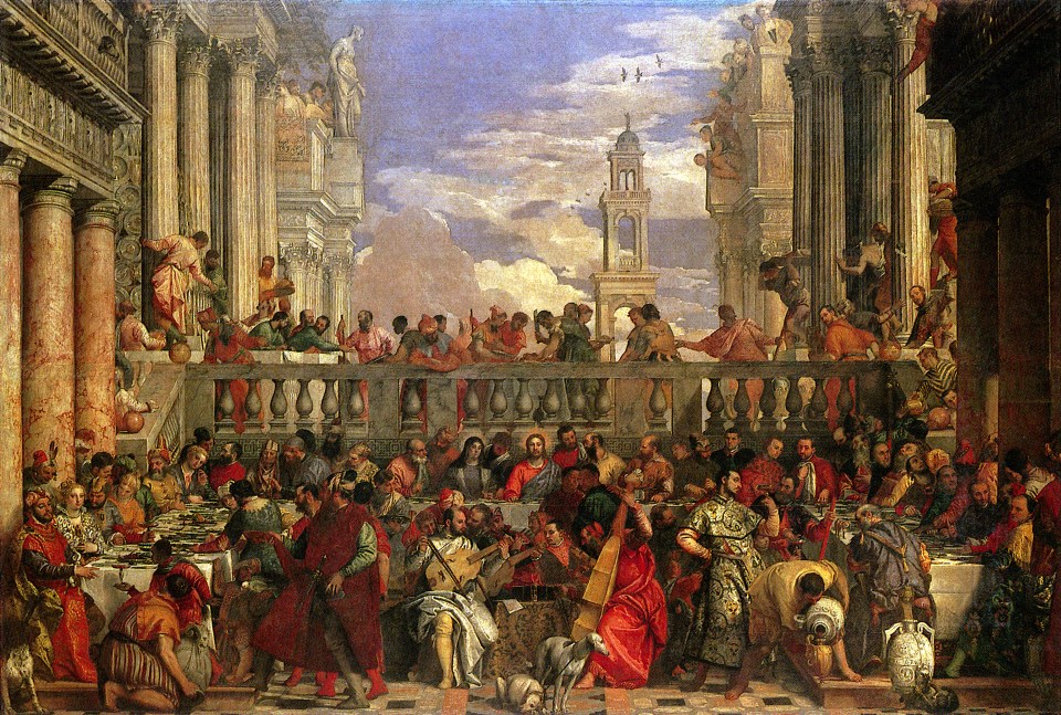 Illustration of the wedding at Cana.