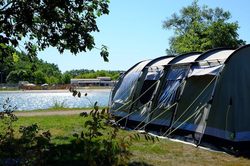 Tent at Pomport Beach, France.