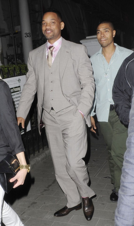 Will Smith at Boujis nightclub in London.