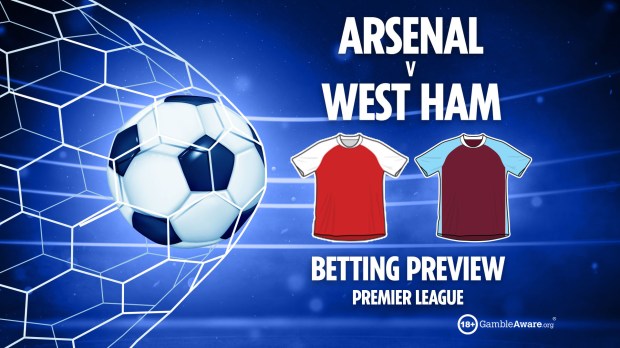 Illustration of Arsenal vs West Ham betting preview, Premier League.