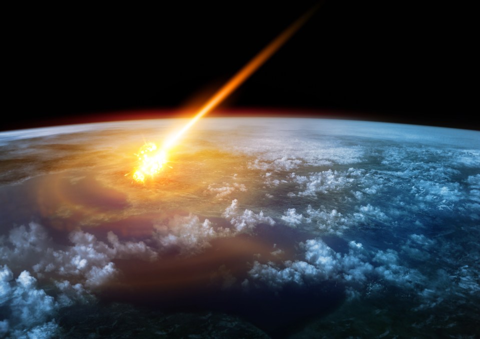 Meteor entering Earth's atmosphere.