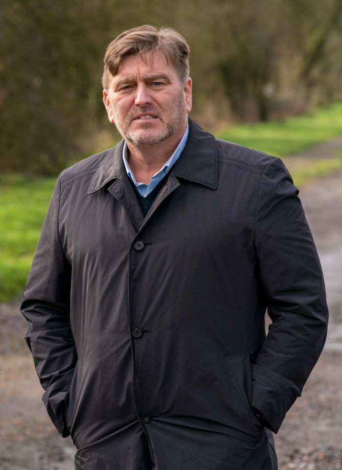 Private investigator David McKelvey at the Rettendon murder scene.