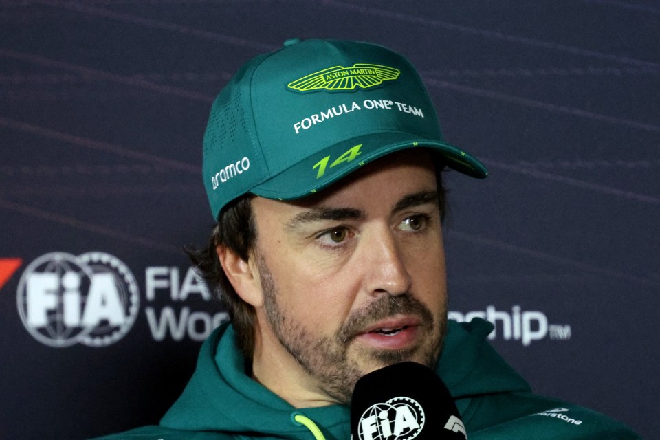 Fernando Alonso at a press conference.