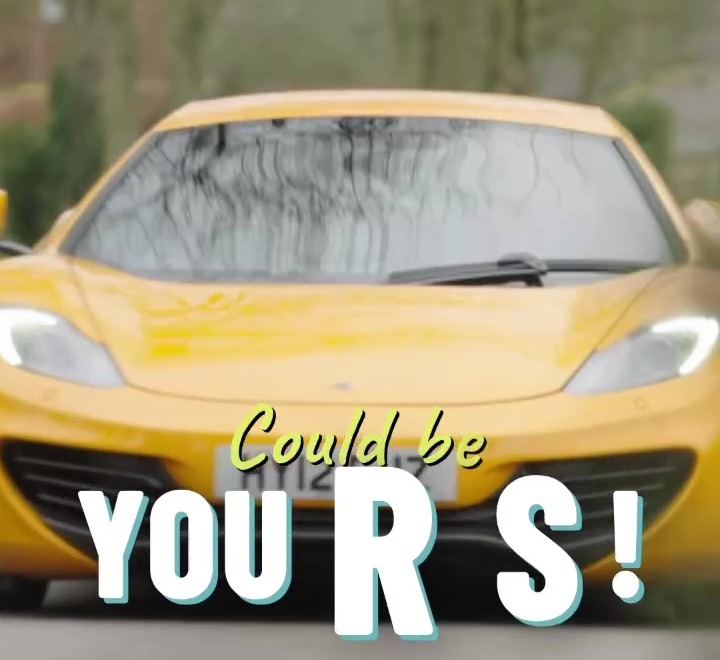 Yellow McLaren sports car; could be yours!