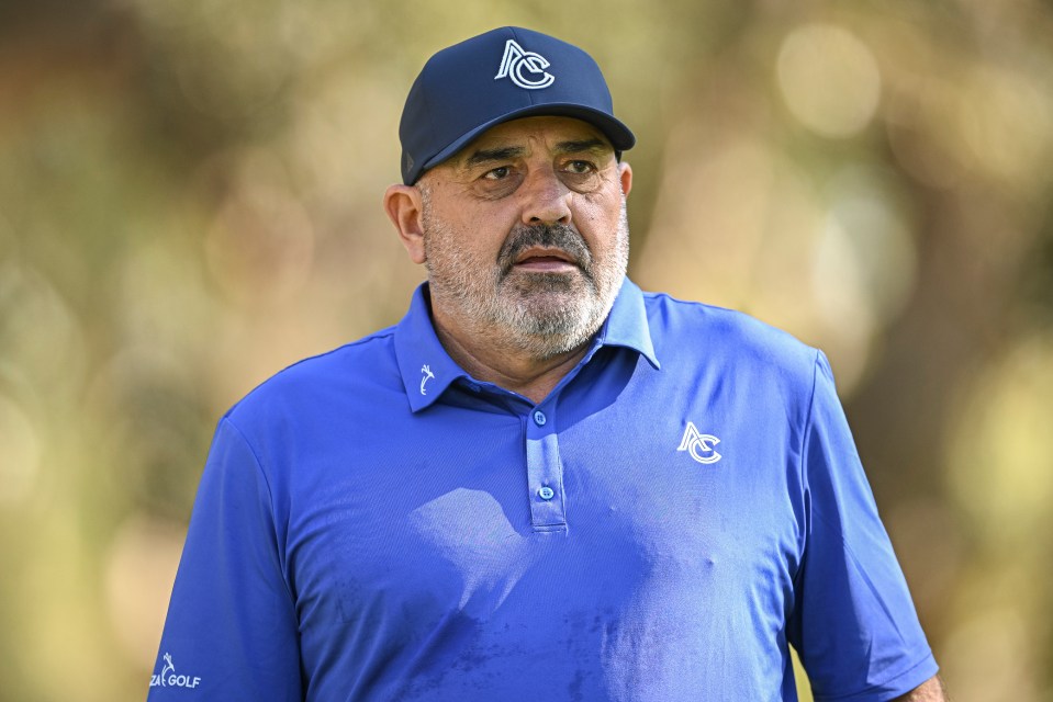 Angel Cabrera of Argentina at a golf tournament.