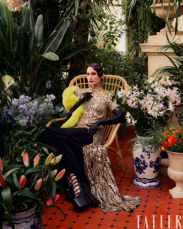 Bessie Carter on the cover of Tatler.