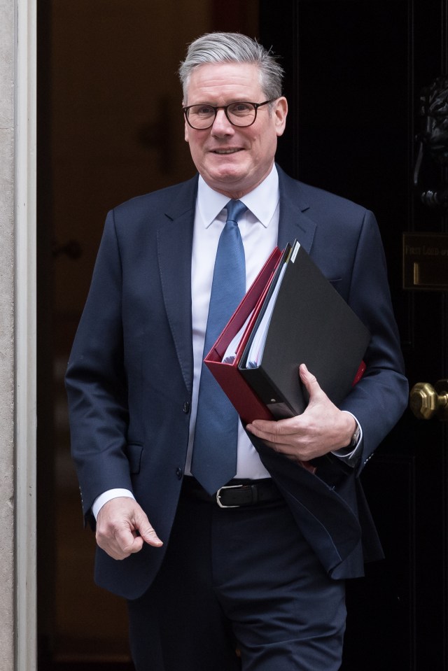Sir Keir Starmer leaving 10 Downing Street.