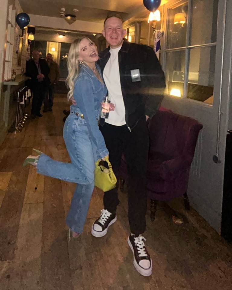 Colson Smith and a woman at a leaving party.