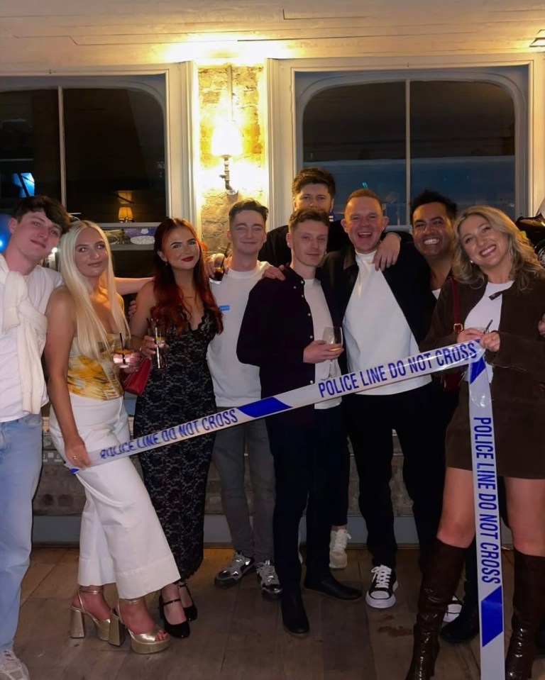 Group photo of Coronation Street star Colson Smith's leaving party.