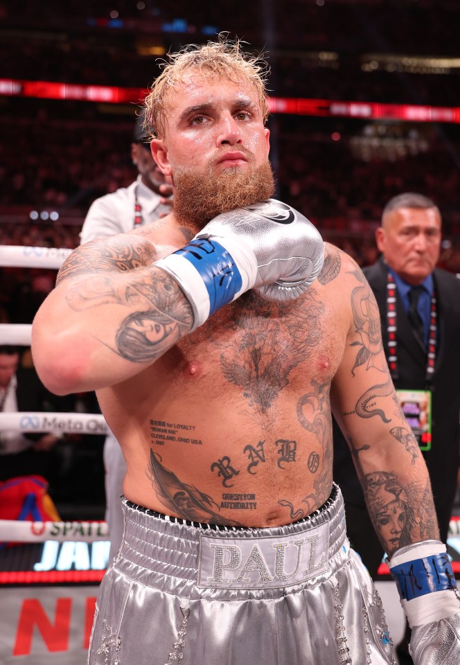 Jake Paul in boxing ring, before a fight.