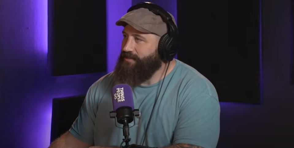Joe Marler on a podcast.