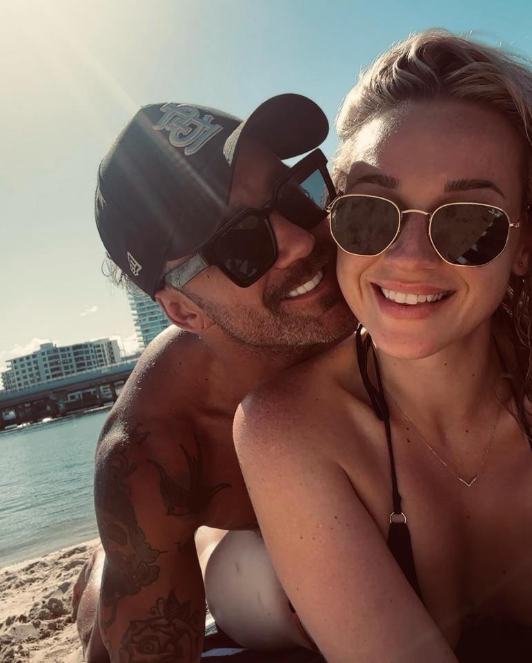 Photo of Jack and Tori from Married at First Sight Australia on a beach.