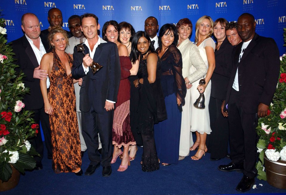 EastEnders cast with their National Television Award.