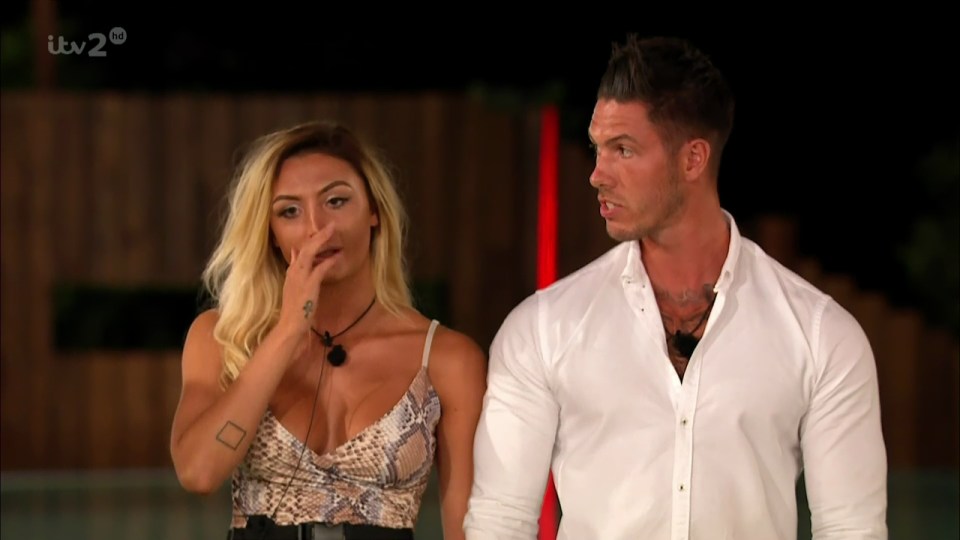 Liana Isadora Van Riel and Adam Maxted, contestants on Love Island.