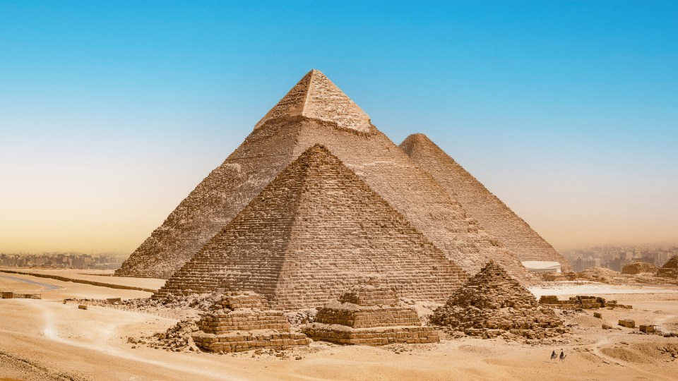 The Great Pyramids of Giza, Egypt.
