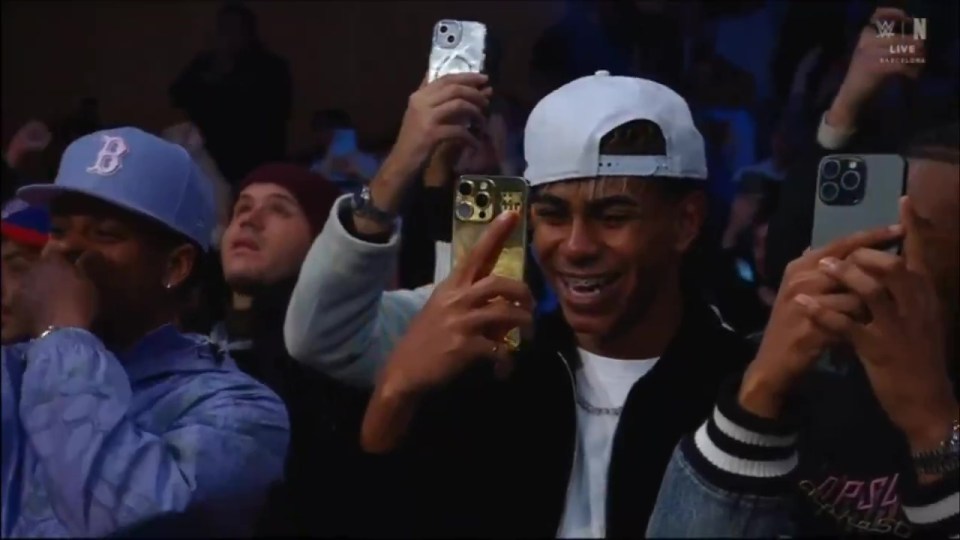 Lamine Yamal at a WWE event.
